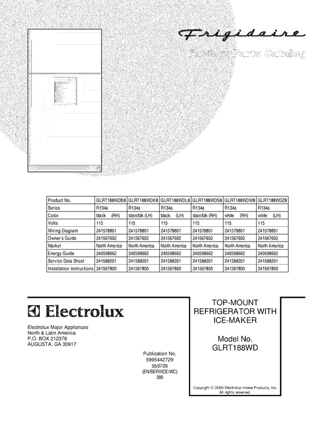 Diagram for GLRT188WDW8