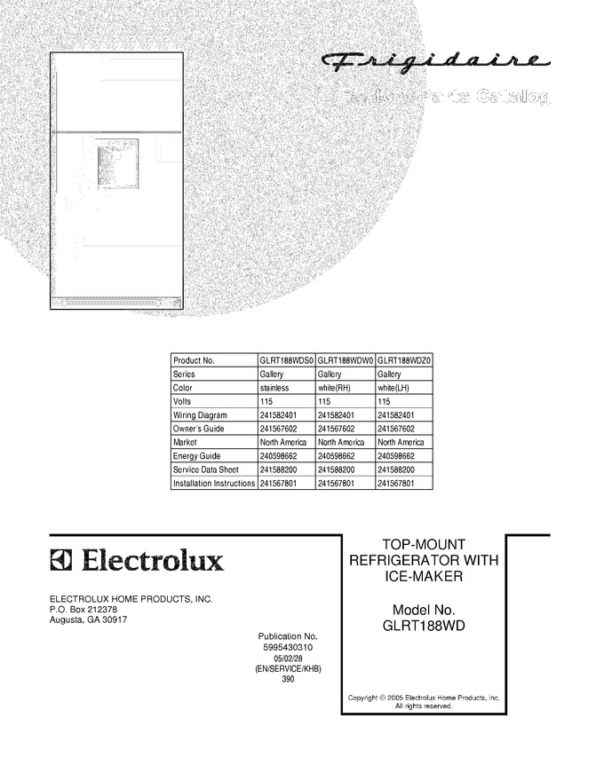 Diagram for GLRT188WDW0