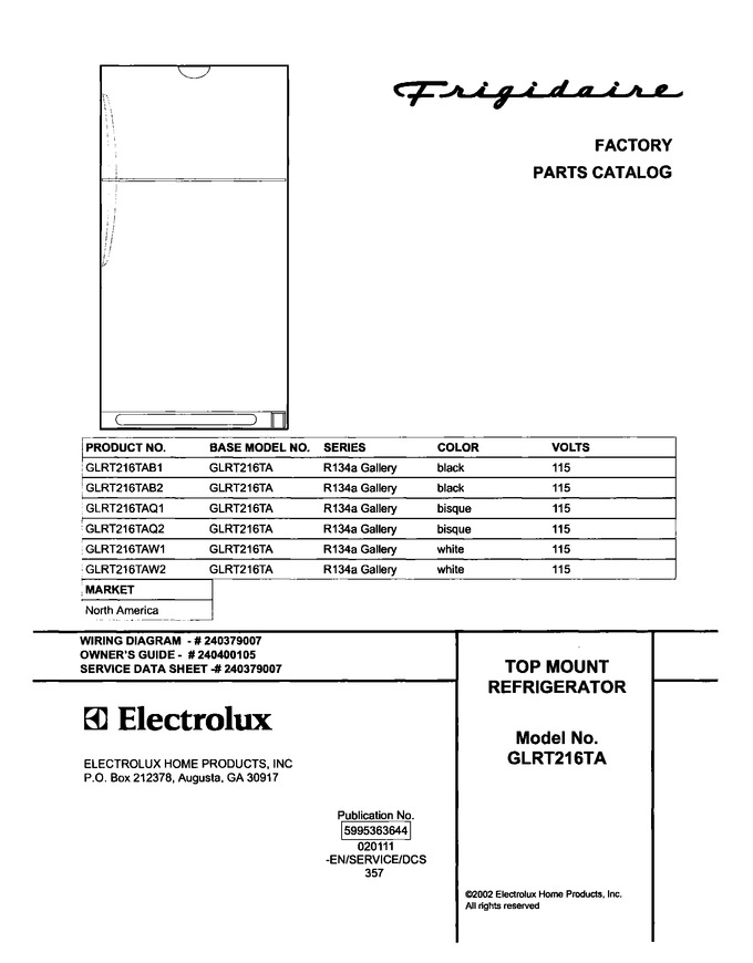 Diagram for GLRT216TAW2