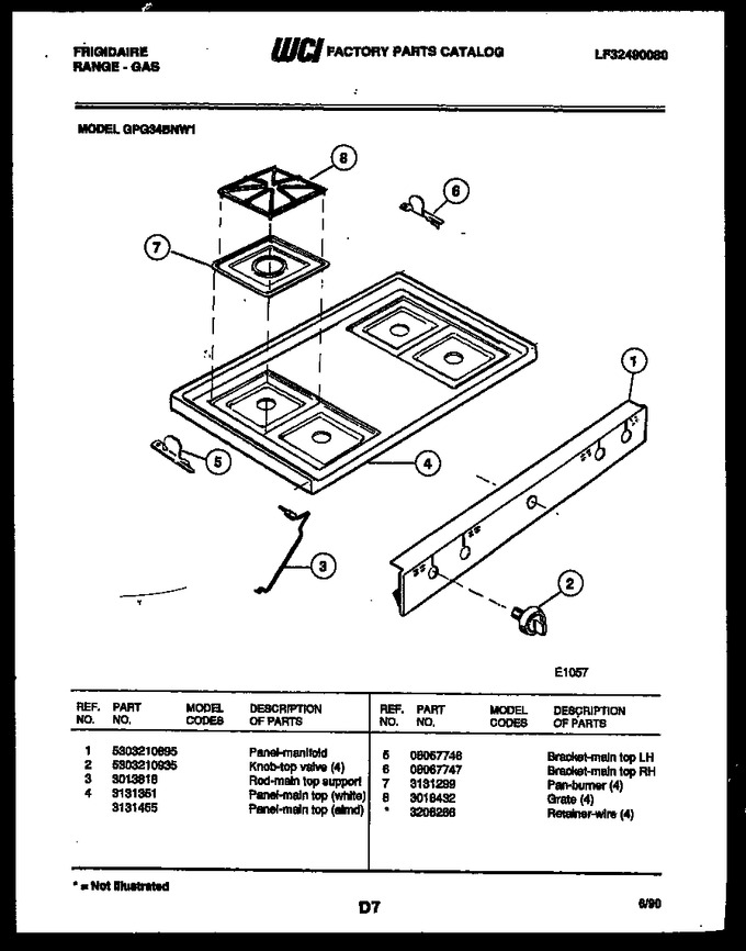 Diagram for GPG34BNW1
