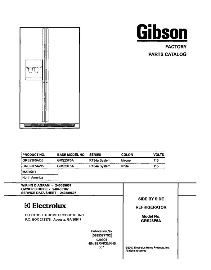 Diagram for GRS23F5AQ5