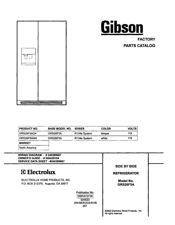 Diagram for GRS26F5AW4