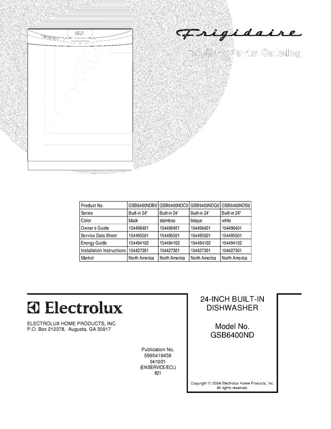 Diagram for GSB6400NDC0