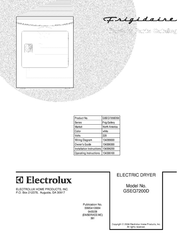 Diagram for GSEQ7200DS0
