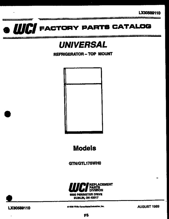 Diagram for GTL175WW0-23