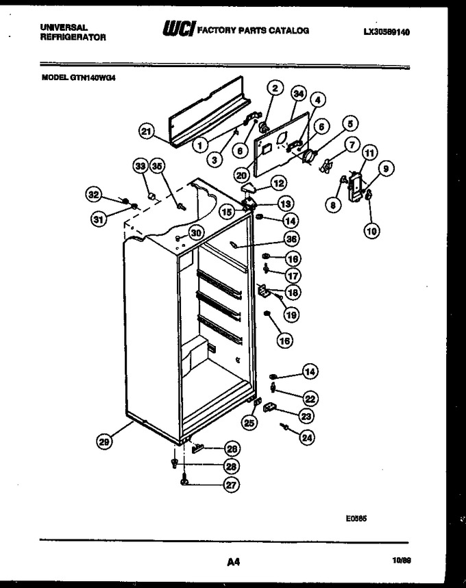 Diagram for GTN140WGJ4
