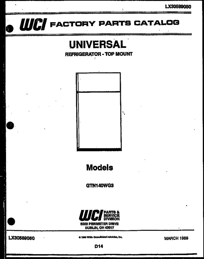 Diagram for GTN140WGY3