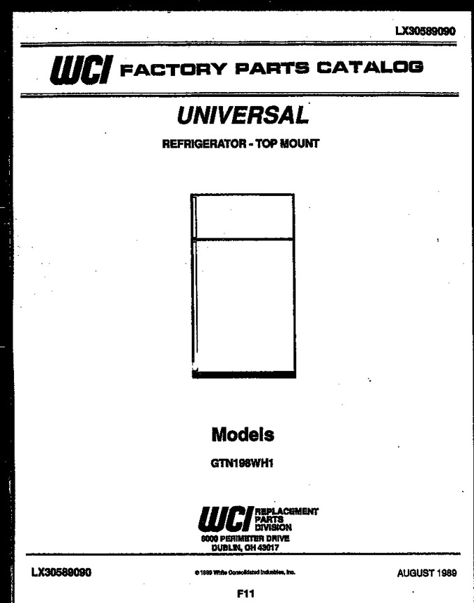Diagram for GTN198WHD1