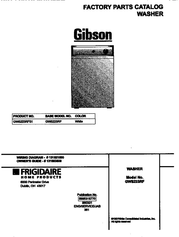 Diagram for GWS223RFS1
