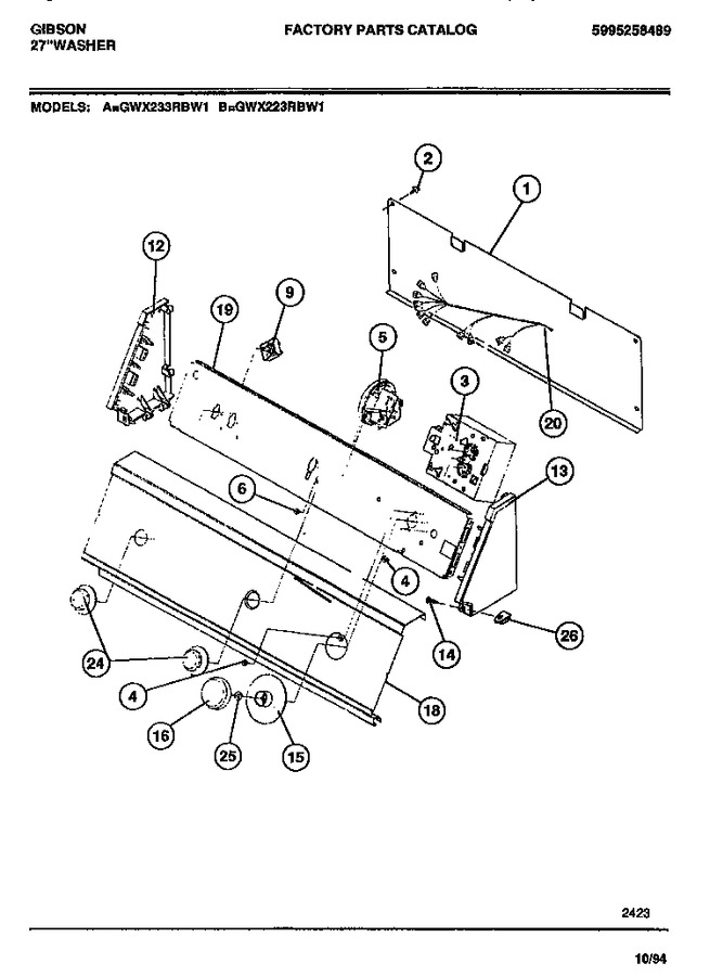 Diagram for GWX233RBW1