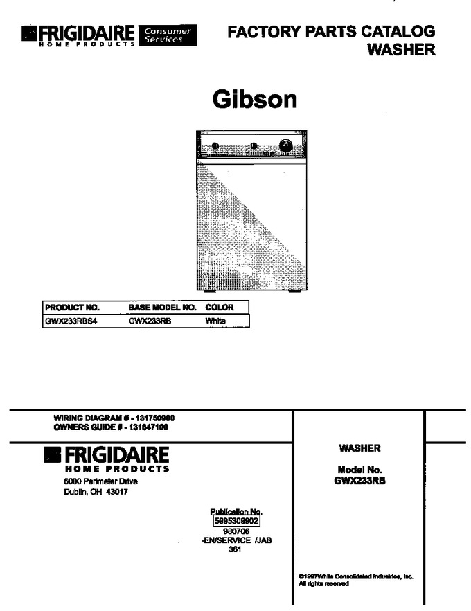 Diagram for GWX233RBS4