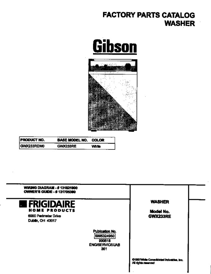 Diagram for GWX233REW0