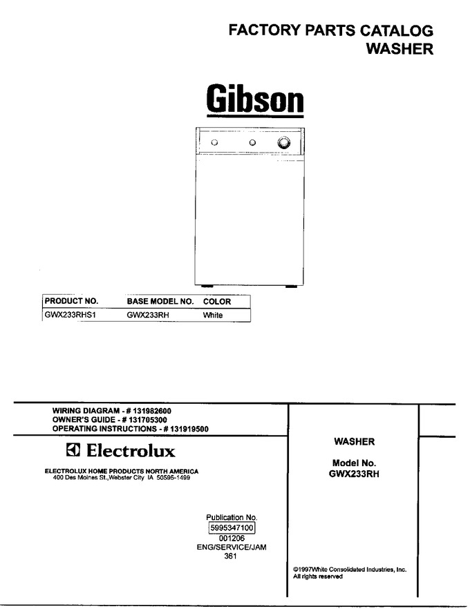 Diagram for GWX233RHS1