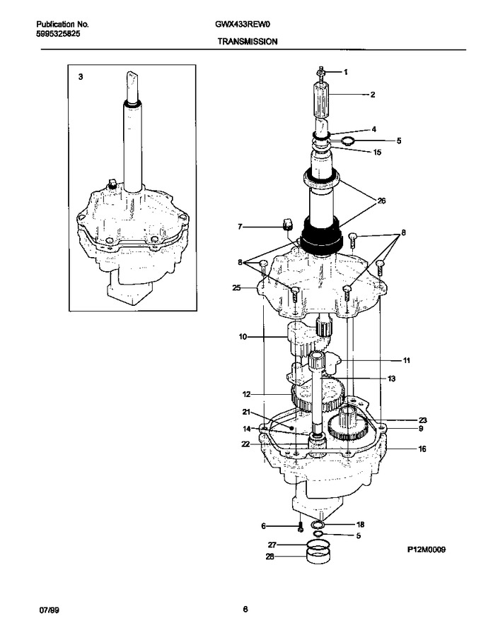 Diagram for GWX433REW0