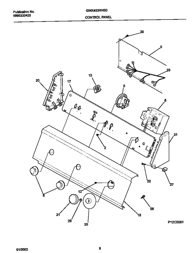 Diagram for GWX433RHS0
