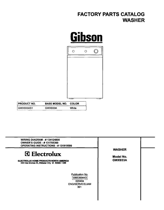 Diagram for GWX933AS1