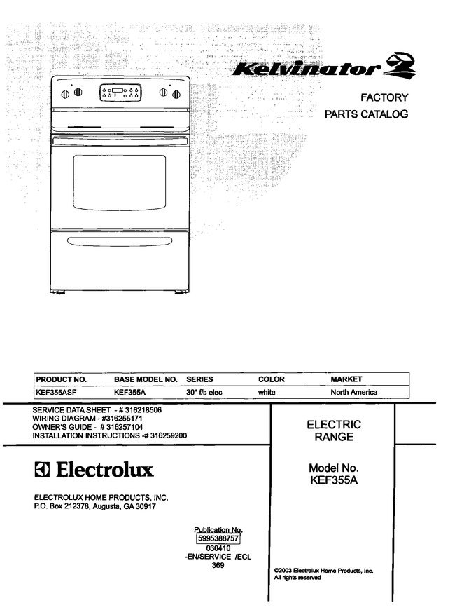 Diagram for KEF355ASF