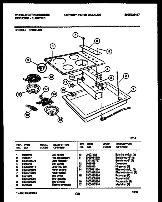 Diagram for KP332LW2 LUSTER