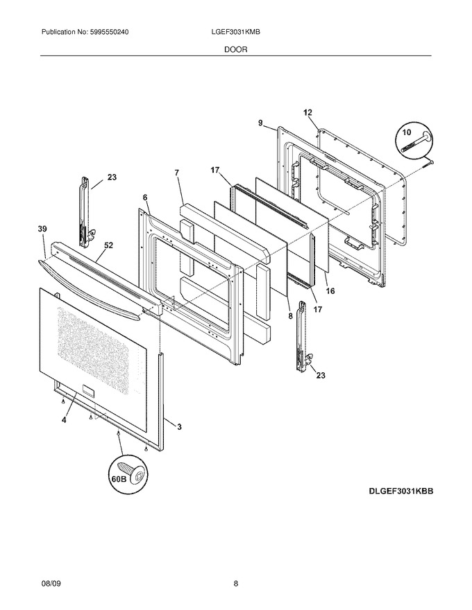 Diagram for LGEF3031KMB
