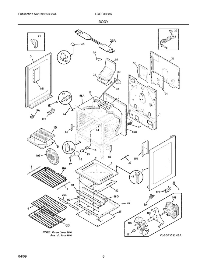 Diagram for LGGF3033KWA