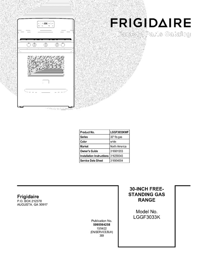 Diagram for LGGF3033KWF