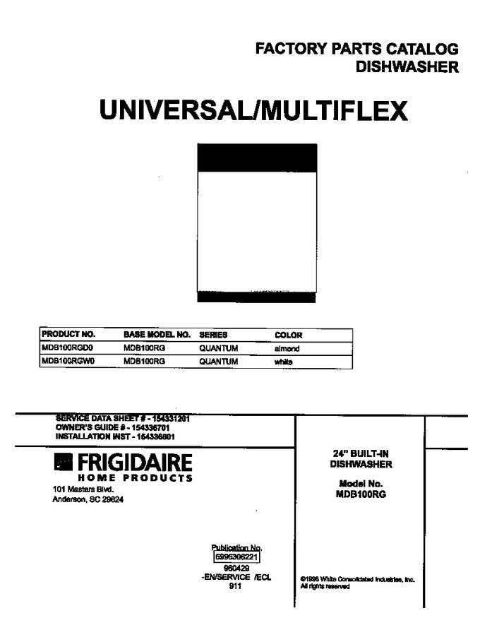 Diagram for MDB100RGW0