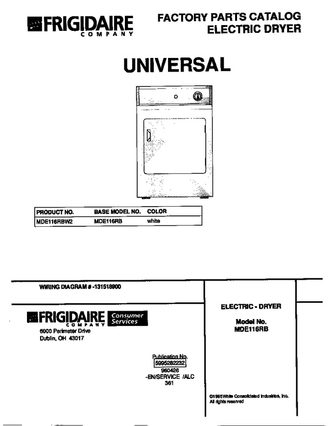 Diagram for MDE116RBW2