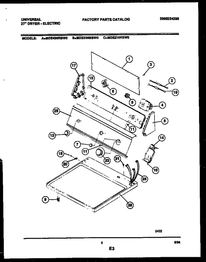 Diagram for MDE216RBD0