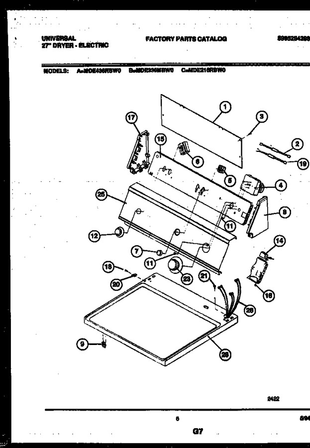 Diagram for MDE216RBWD0