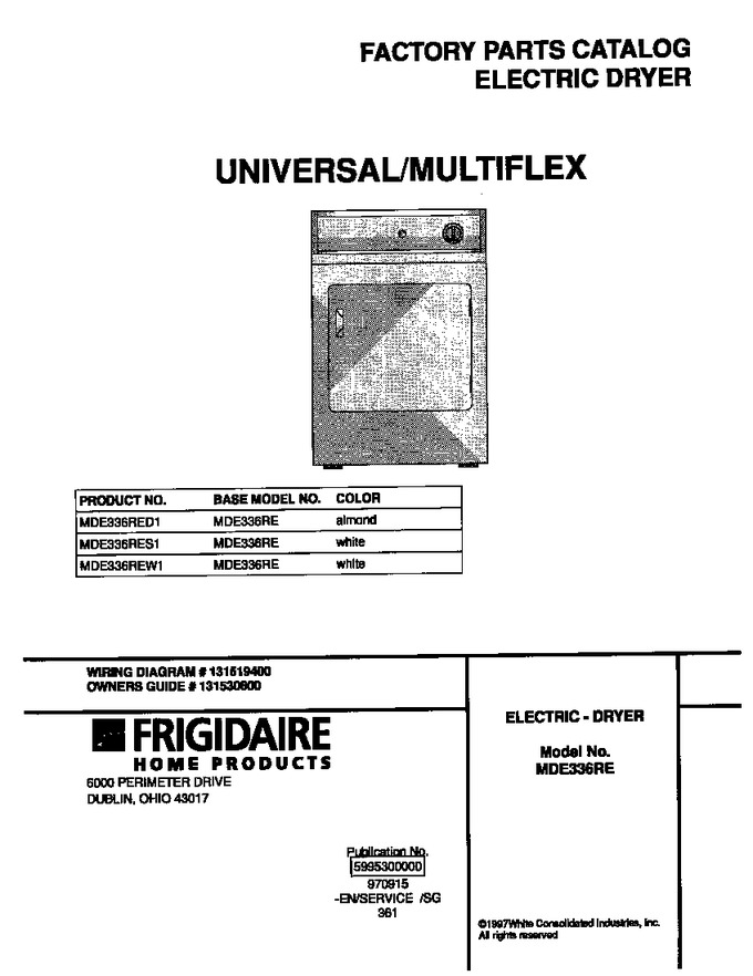 Diagram for MDE336REW1