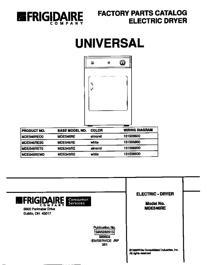 Diagram for MDE546RED0