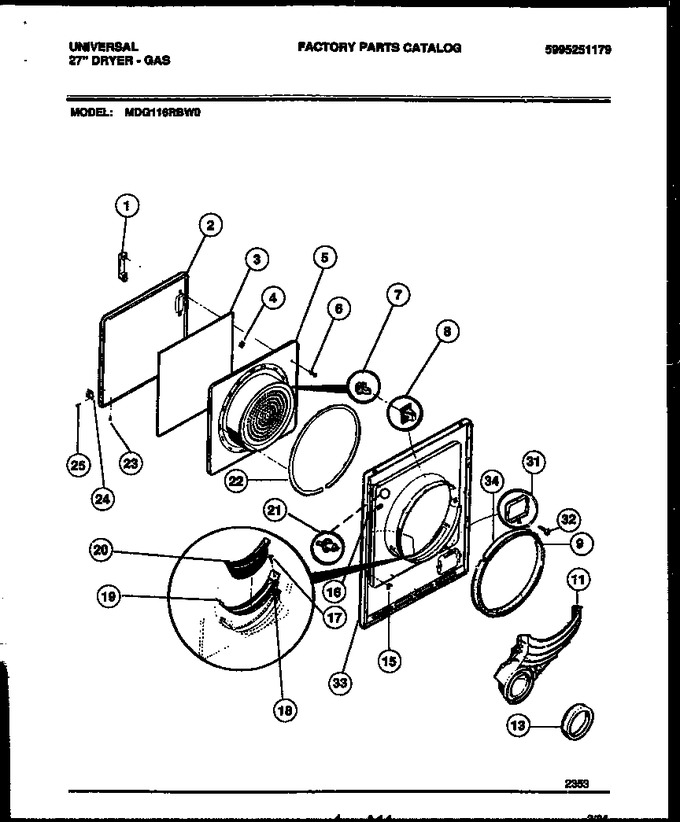 Diagram for MDG116RBW0