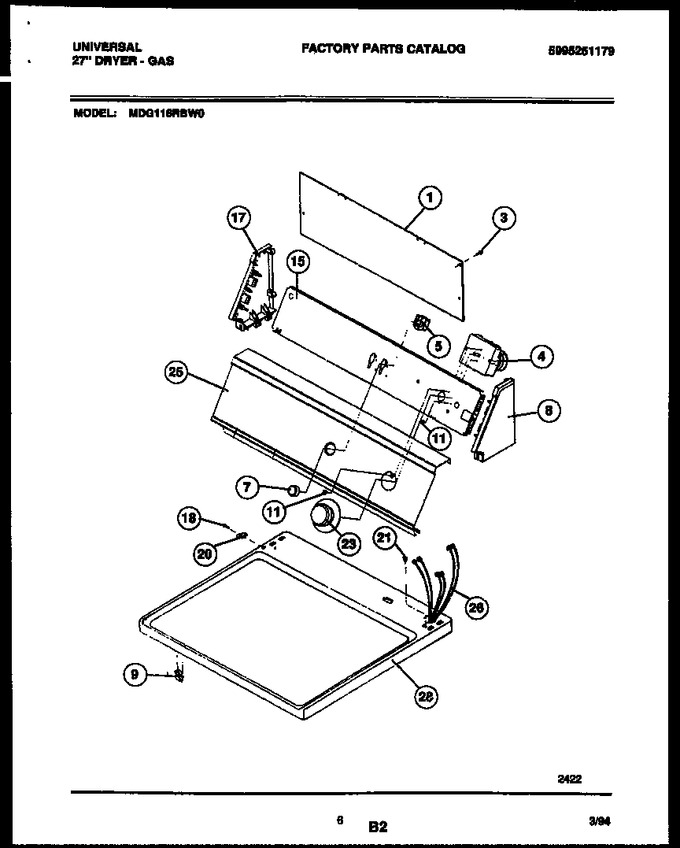 Diagram for MDG116RBW0