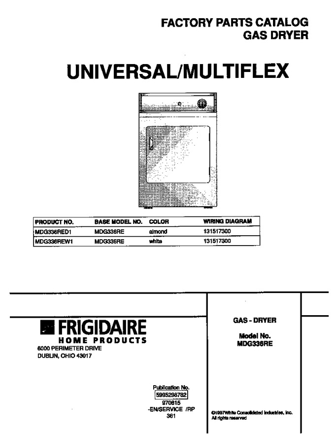 Diagram for MDG336RED1