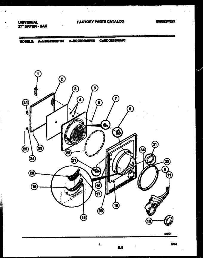 Diagram for MDG436RBW0