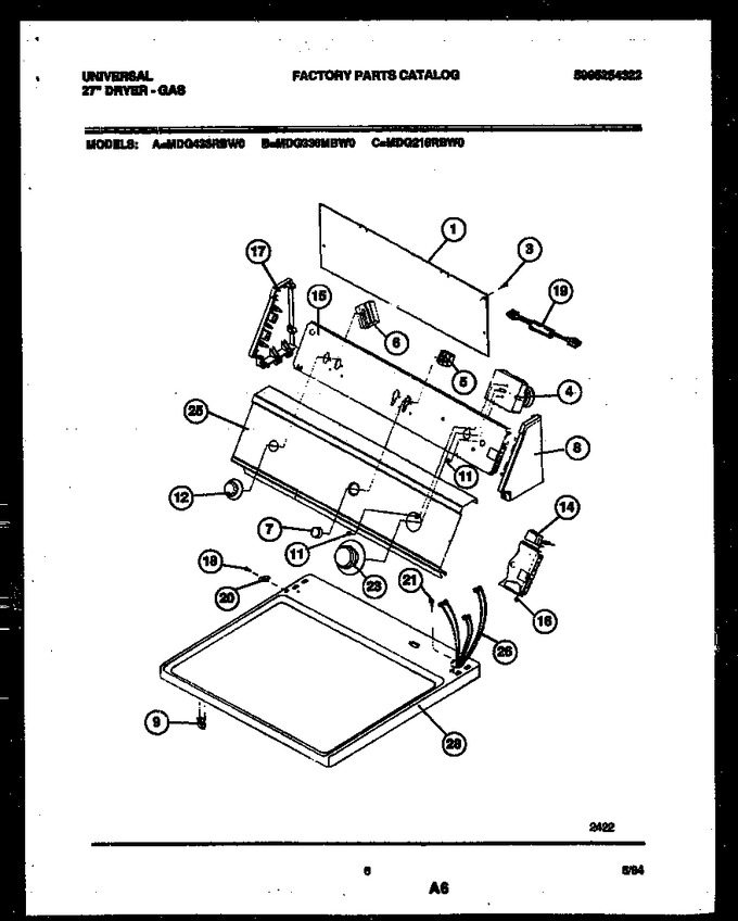 Diagram for MDG436RBW0