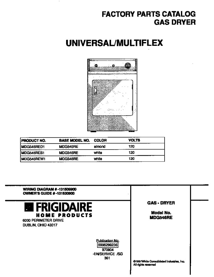 Diagram for MDG546REW1