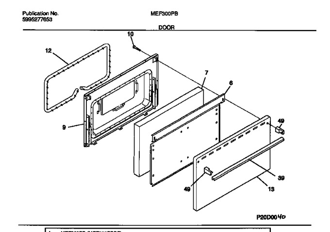 Diagram for MEF300PBWF