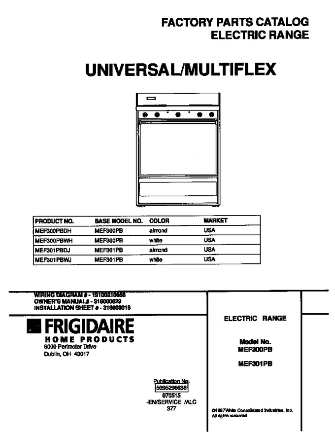 Diagram for MEF301PBWJ