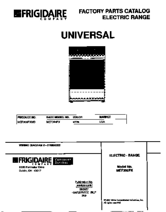 Diagram for MEF300PXWB