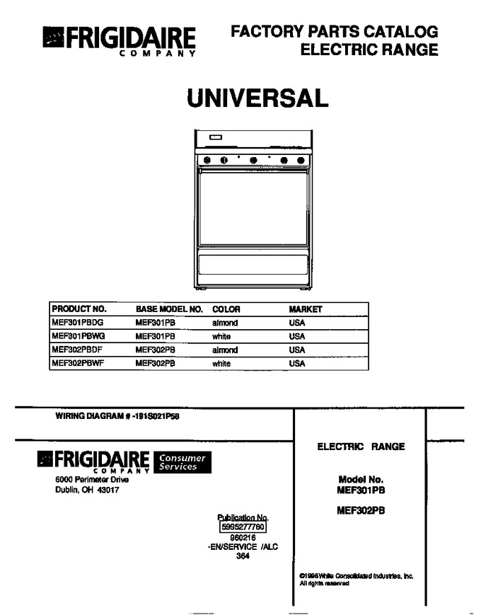 Diagram for MEF301PBWG
