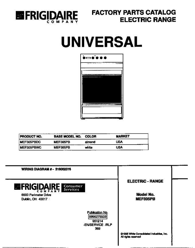 Diagram for MEF305PBWC