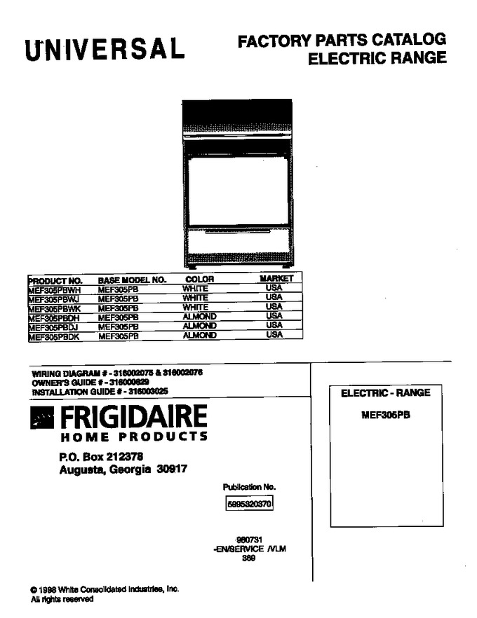 Diagram for MEF305PBWK