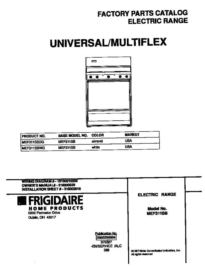 Diagram for MEF311SBWG