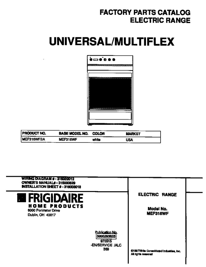 Diagram for MEF316WFSA
