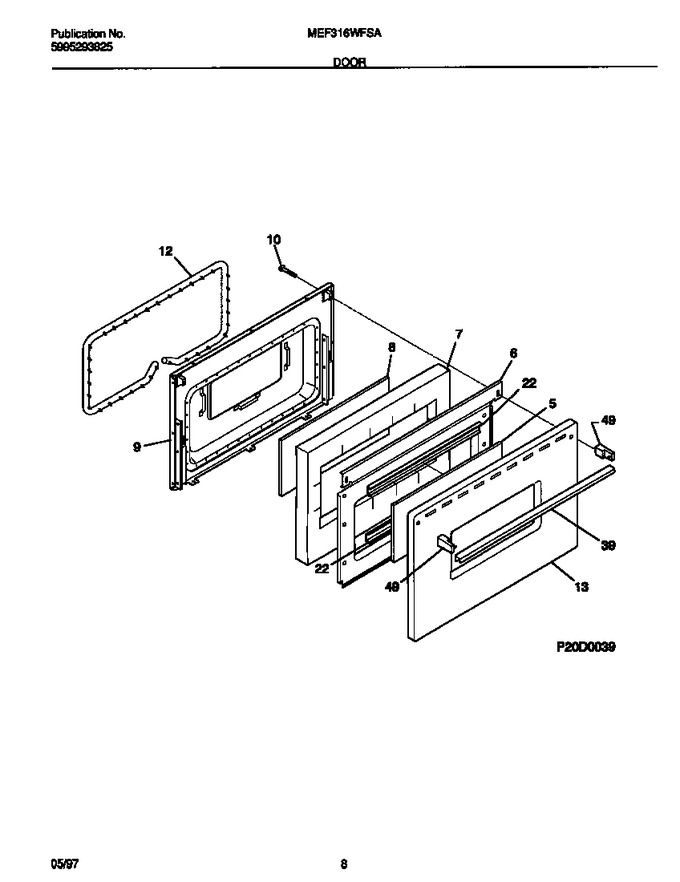 Diagram for MEF316WFSA