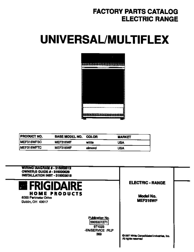 Diagram for MEF316WFSC