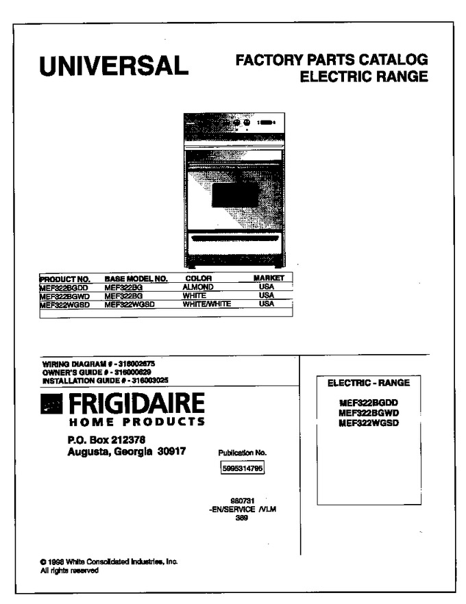 Diagram for MEF322WGSD