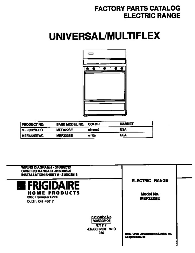Diagram for MEF322SEWC