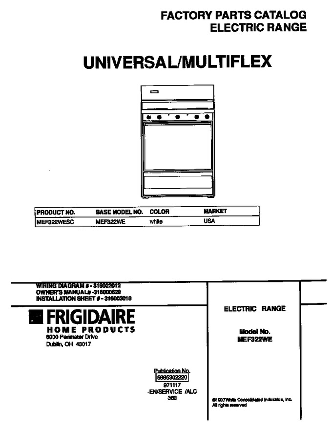 Diagram for MEF322WESC